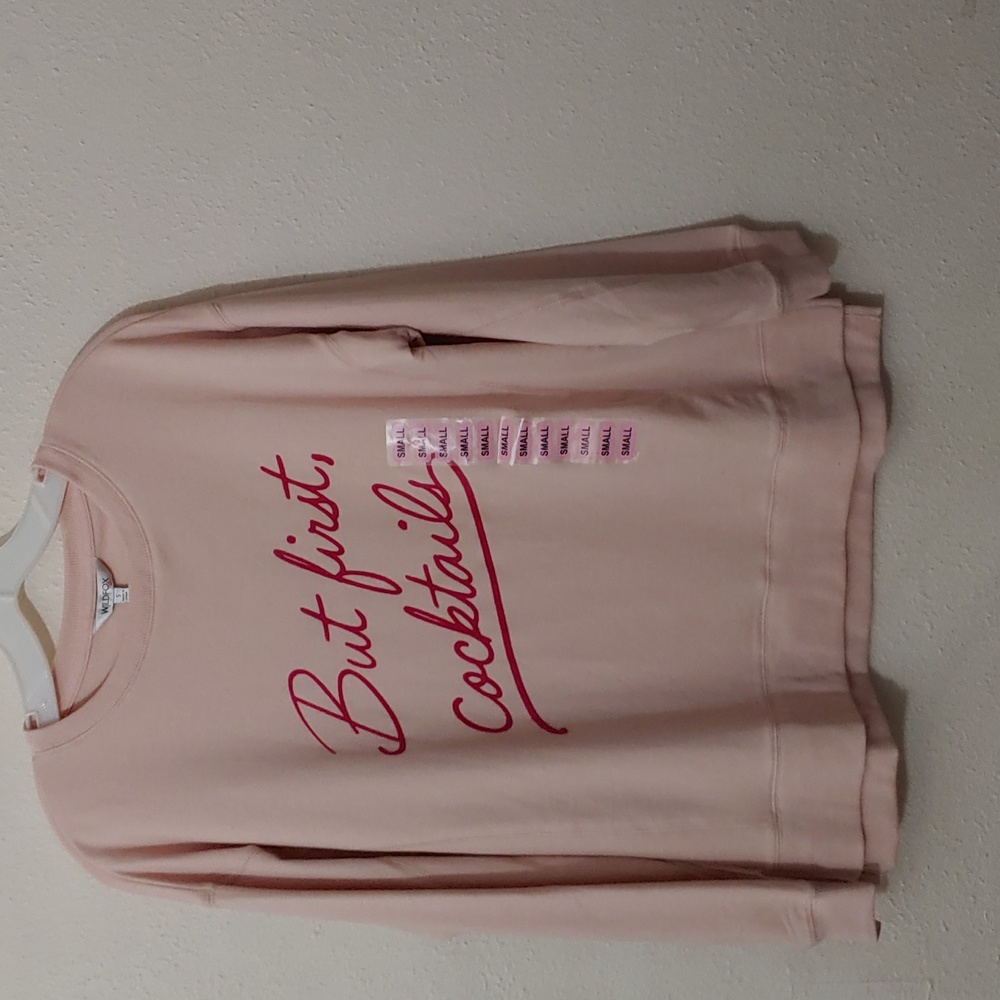 Wildfox Women's Size Small "But First Cocktails" Swestshirt NWT